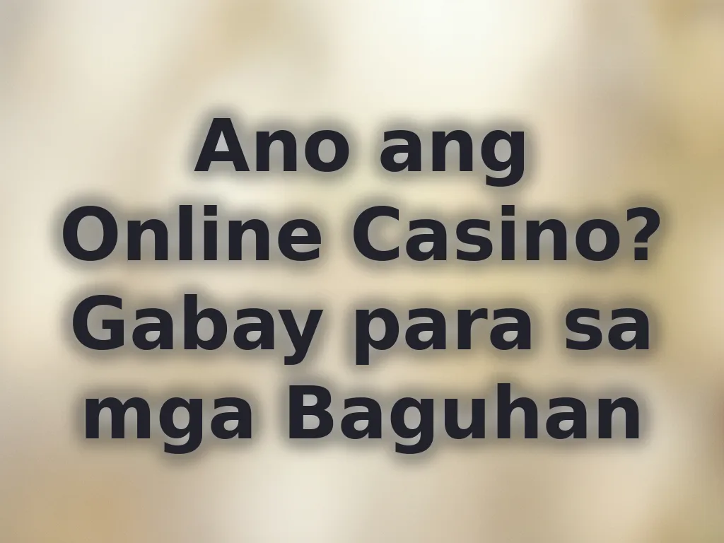 Basics ng online betting