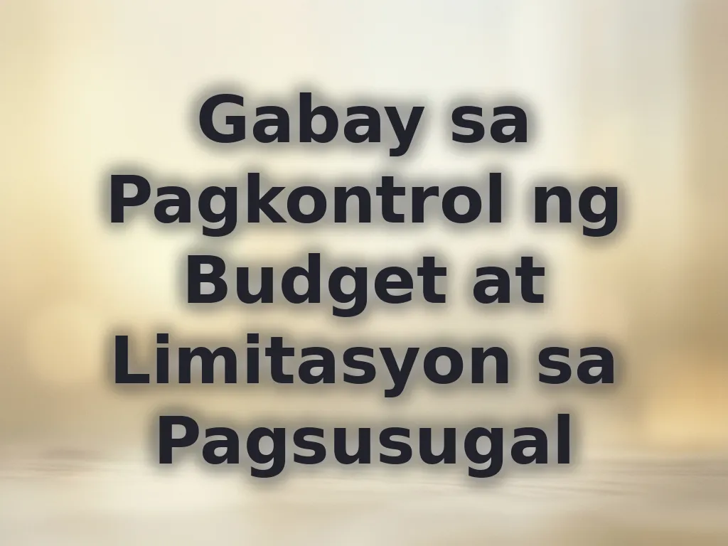 Tips para sa responsible gambling